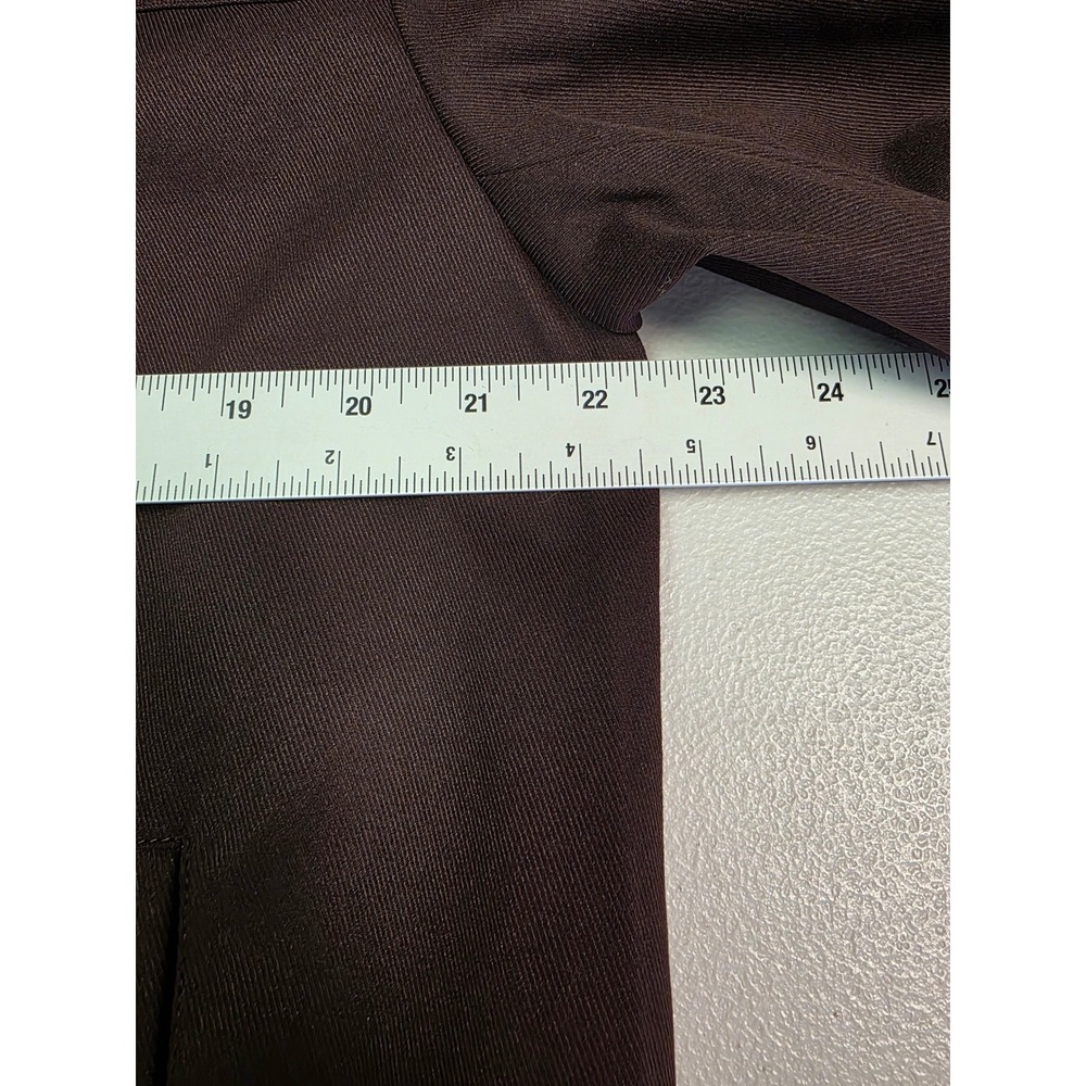 Tankaneo Womens Burgundy Harrington Jacket Plaid Lined Faux Leather Collar Sz L - Picture 6 of 9